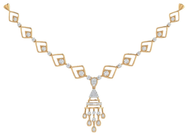 Gold & Diamond Dailywear Necklace Set KRC60062