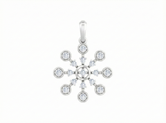 18K Gold & Diamond Floral Pendant Set KRK40185P