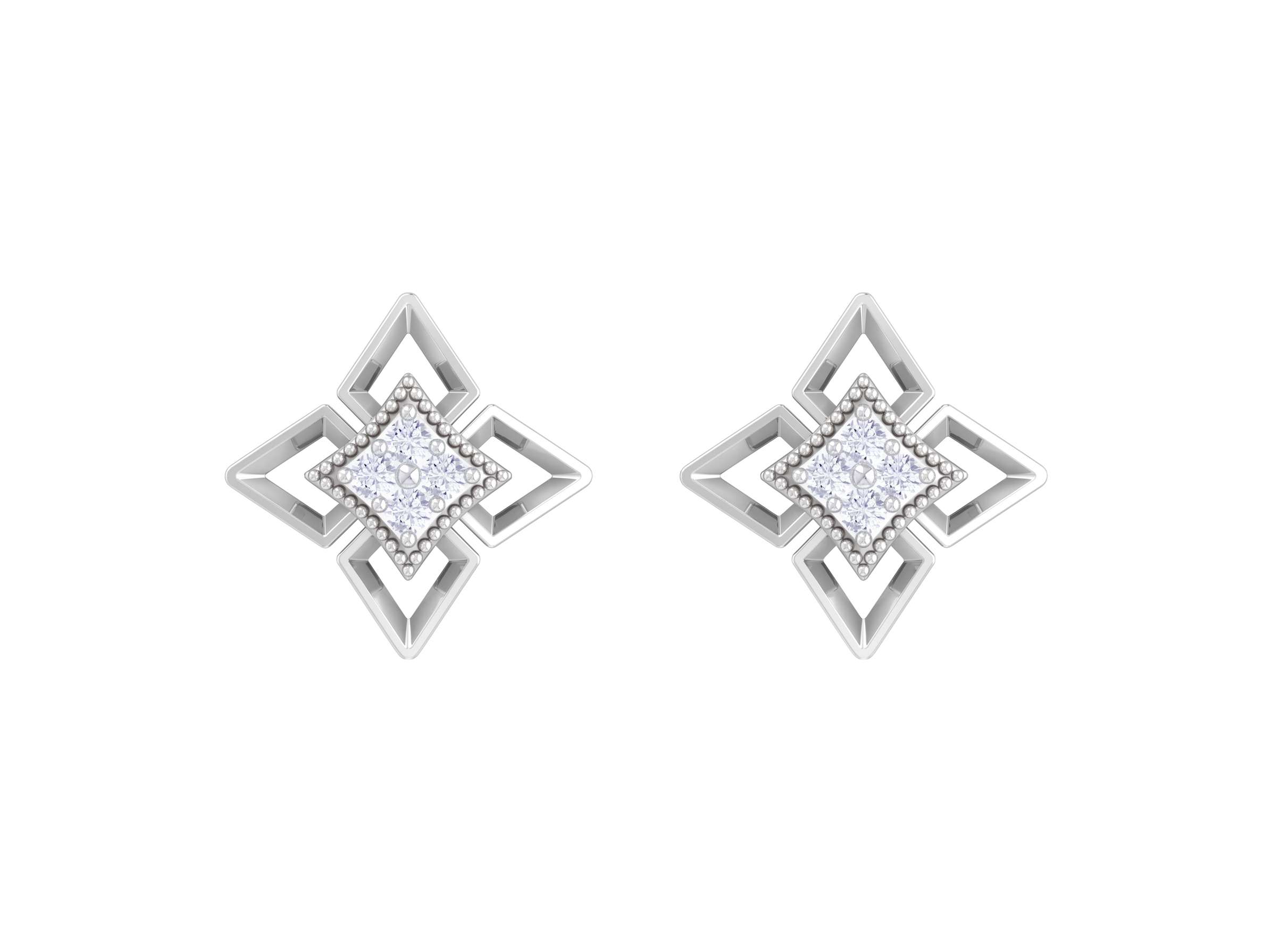 White Gold Diamond Earring | under 40k 