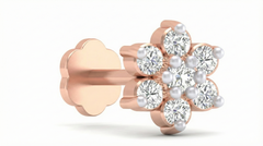 18K Gold & Diamond Stud Nose Pin KRA50020