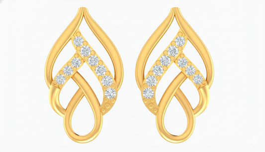 18K Gold & Diamond Women Stud Earring KRA40132E