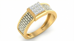 18K Gold & Diamond Engagement Ring For Men KRA60279