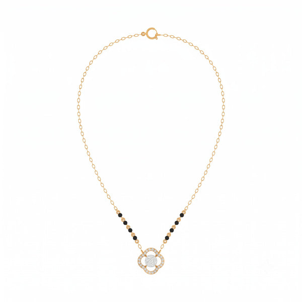 Gold & Diamond Floral Women Mangalsutra | KRC50164 | Kesav Diamond
