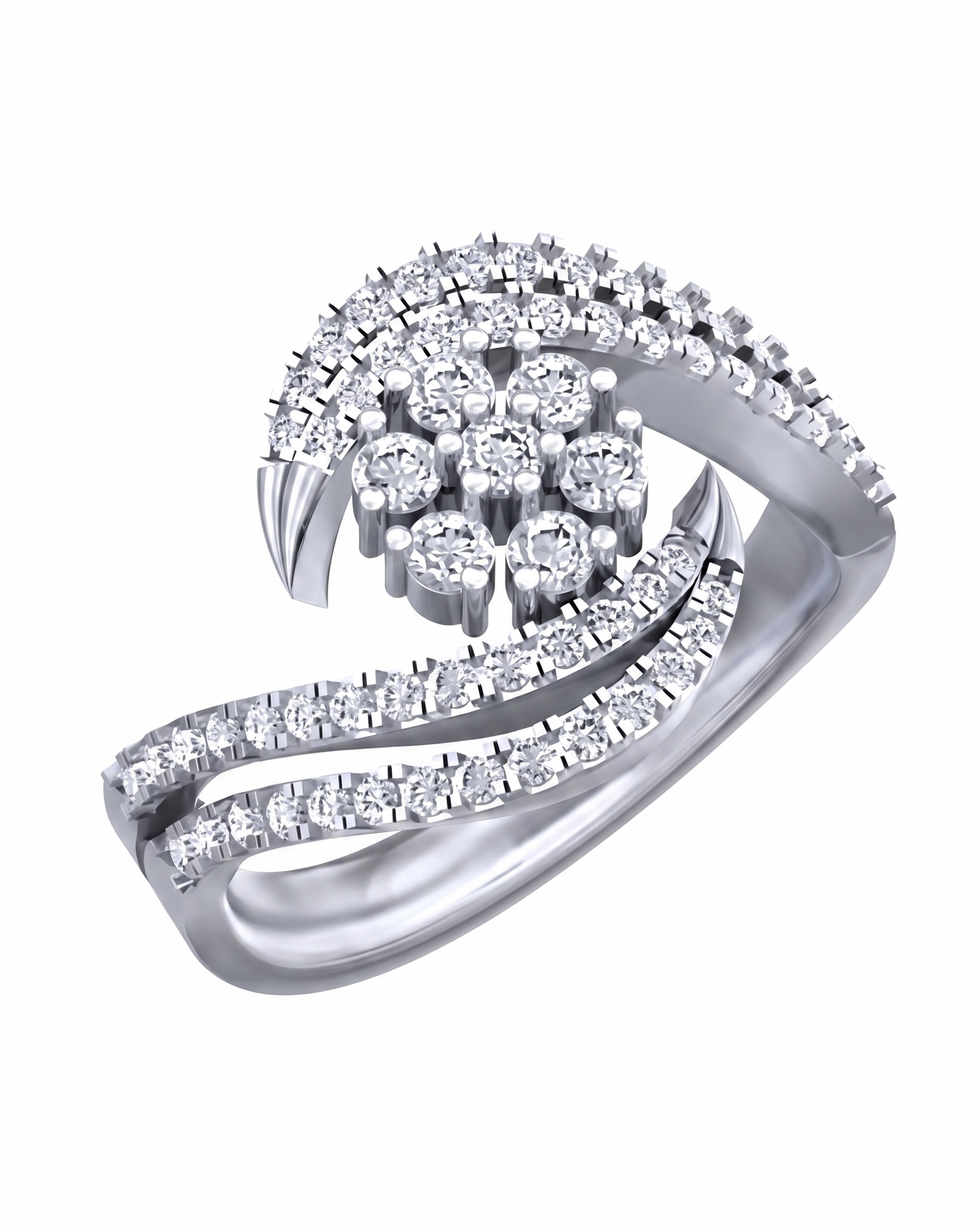 Gold & Diamond Cocktail Ring For Women KRC10810