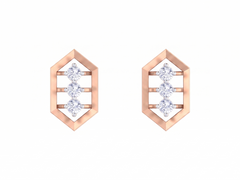 Rose Gold Diamond Earring | under 40k 