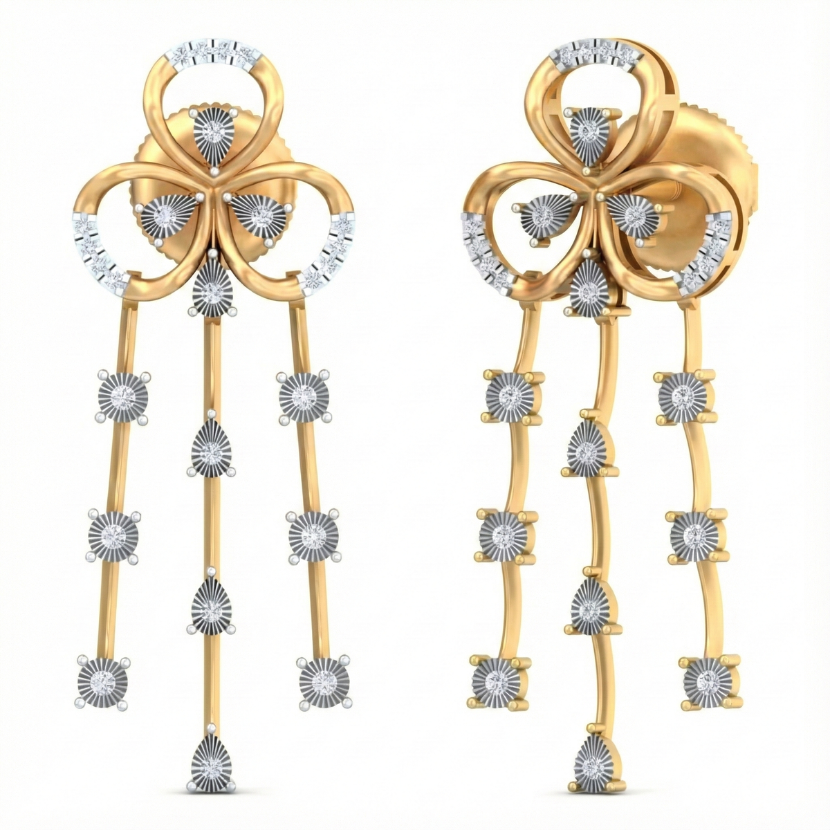 14K Gold & Diamond Women Engagement Earring KRB44122E