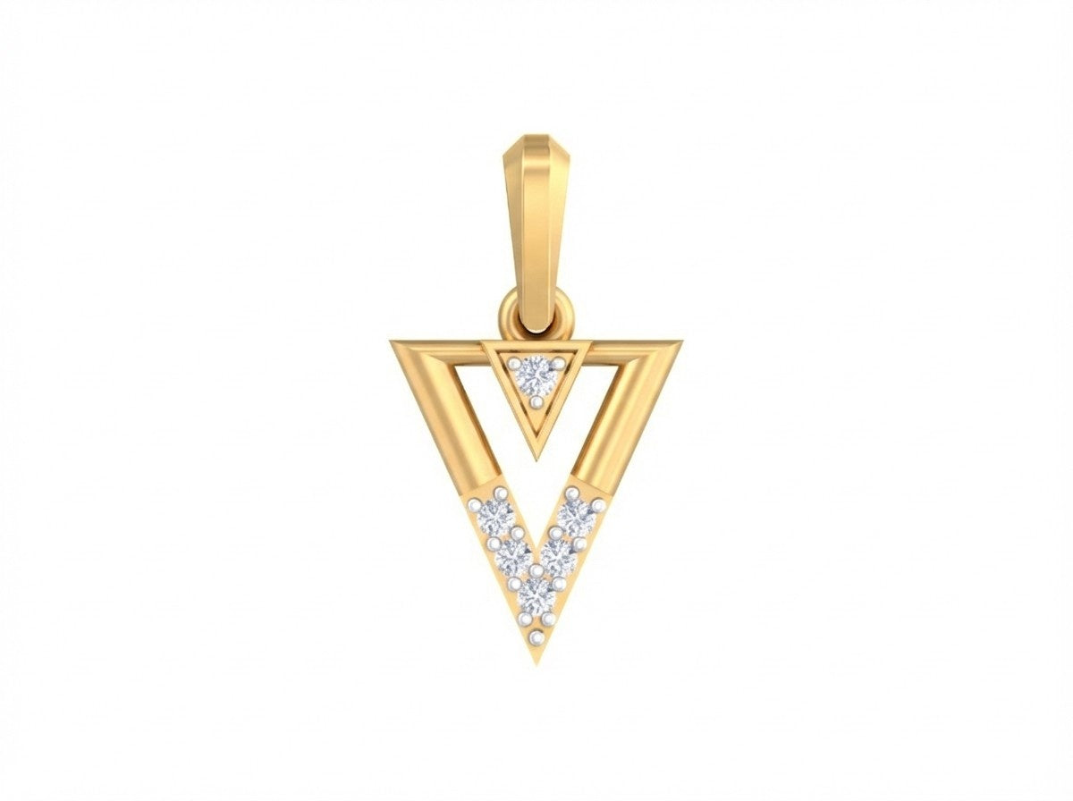 Stylish gold and diamond pendant with timeless appeal.