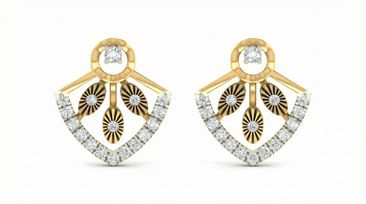 18K Gold & Diamond Women Stud Earring KRA40022E