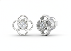 18K Gold & Diamond Women Stud Earring KSK040