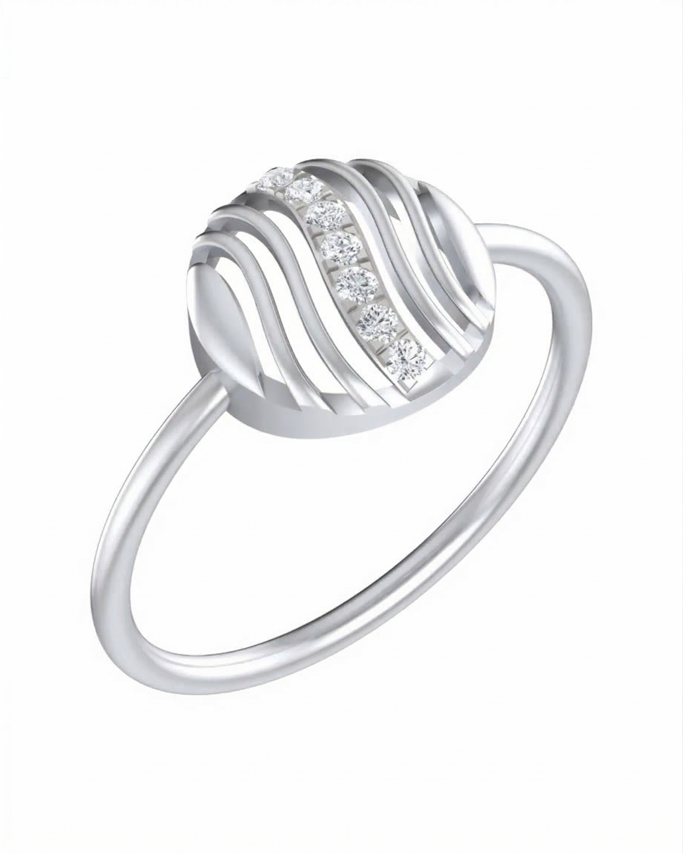 Gold & Diamond Dailywear Ring For Women KRC10253
