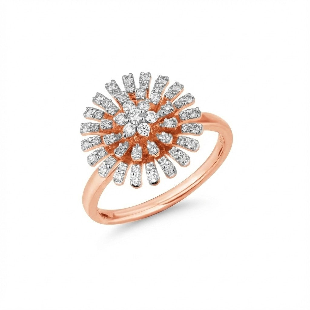 Gold & Diamond Ring For Women R0235OMYD0004