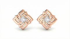 18K Gold & Diamond Women Earring KER-43