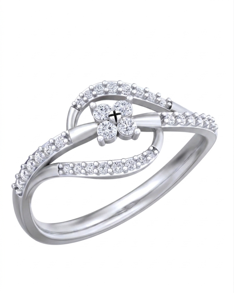 Gold & Diamond Ring For Women KRB10274