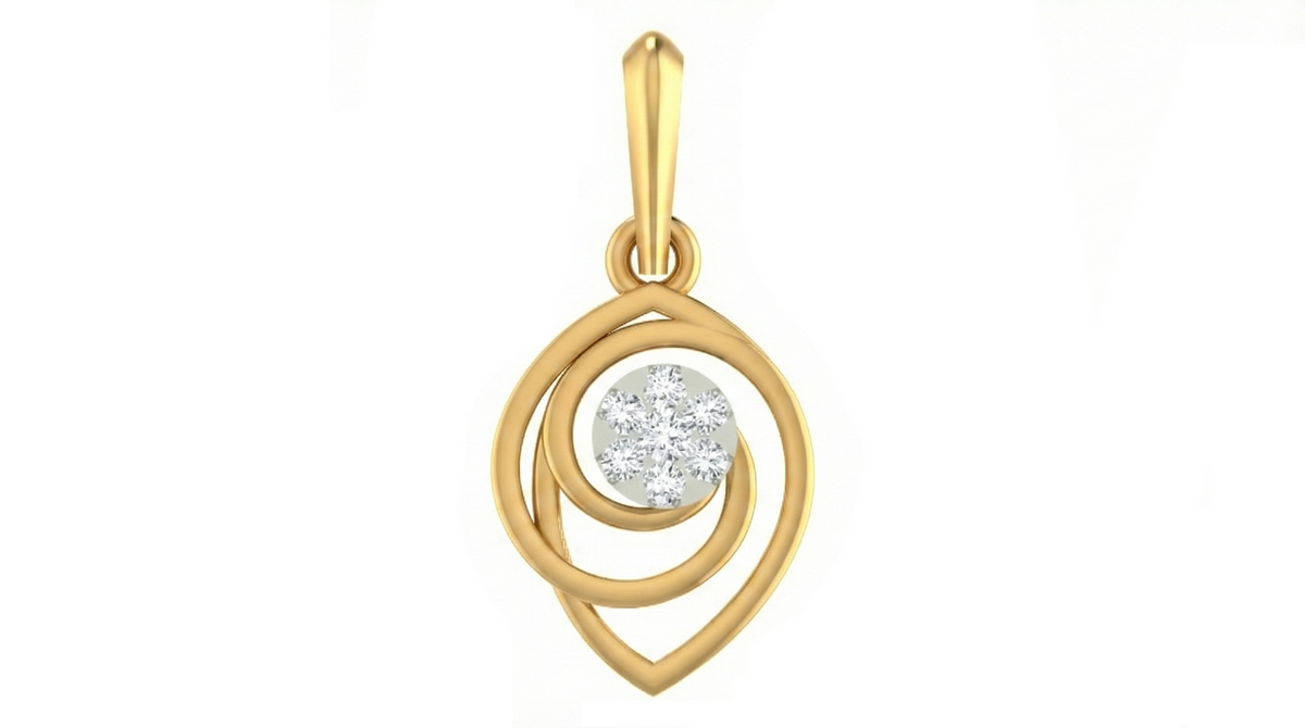 18K Gold & Diamond Dailywear Pendant Set KRA40164P