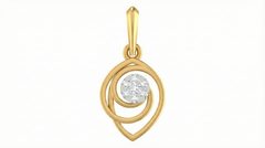 18K Gold & Diamond Dailywear Pendant Set KRA40164P