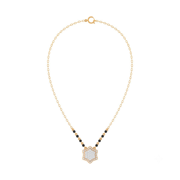 Gold & Diamond Floral Women Mangalsutra | KRC50169 | Kesav Diamond