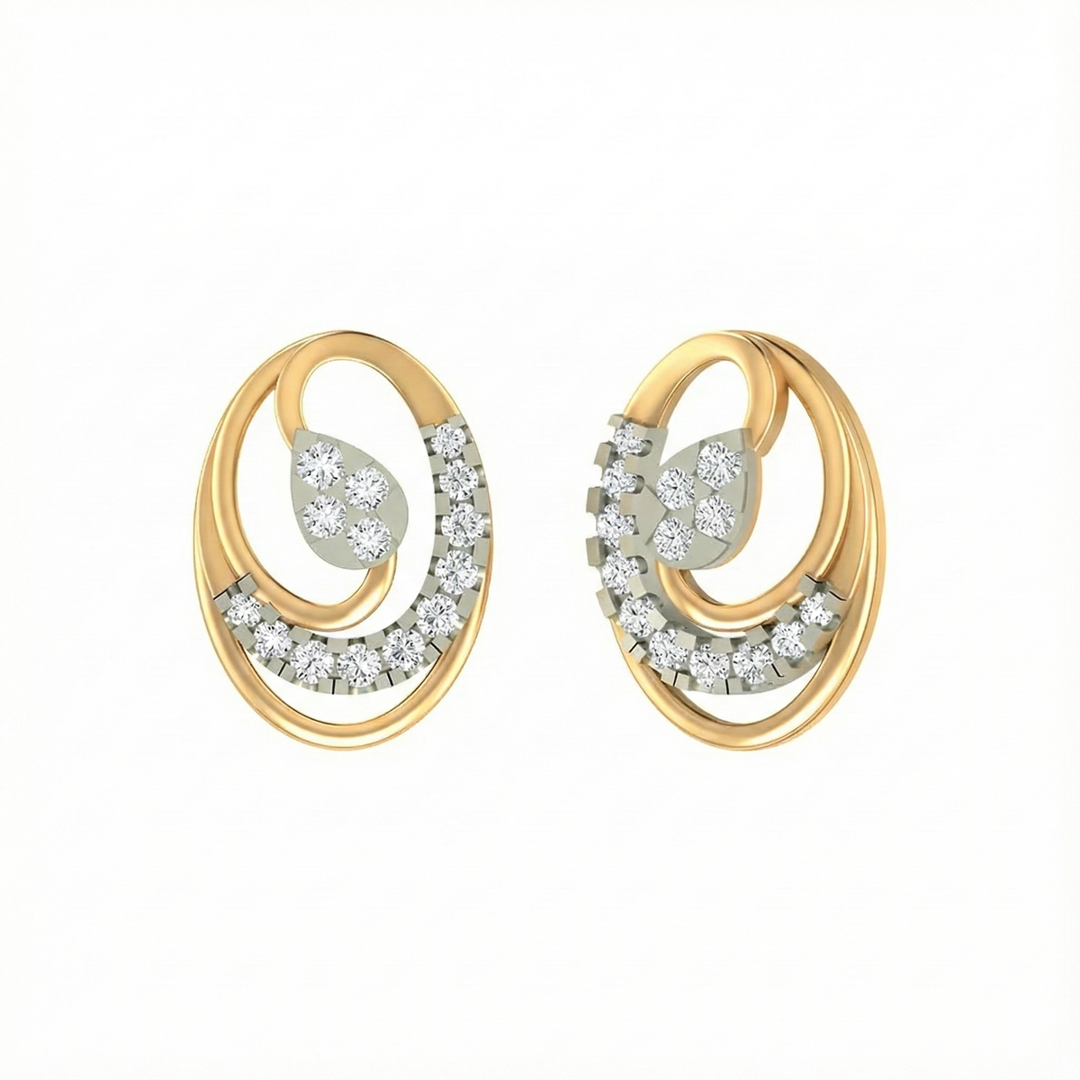 18K Gold & Diamond Earring For Women PER-201