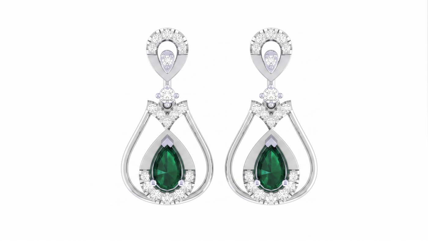 White Gold Diamond Earring | under 40k 