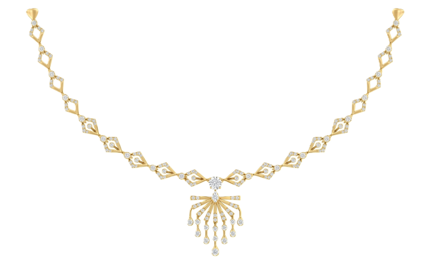 14K Gold & Diamond Dailywear Necklace Set KRB44111N-A
