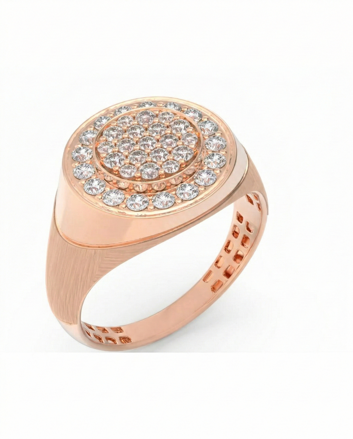 Gold & Diamond Engagement Ring For Men KRB20090