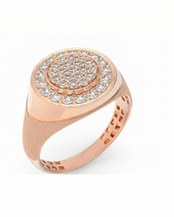 18K Gold & Diamond Engagement Ring For Men KRC60144