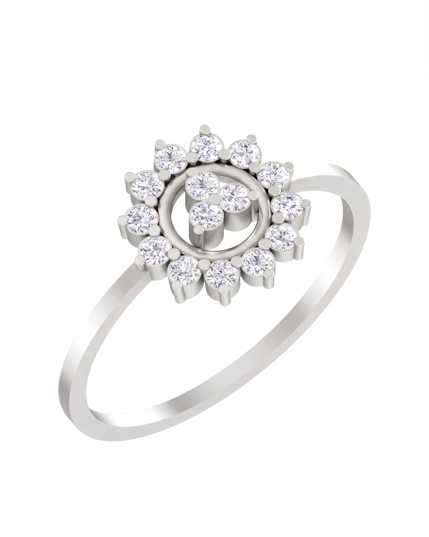 Gold & Diamond Engagement Ring For Women KRC10584