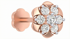 18K Gold & Diamond Stud Nose Pin KRA50177