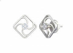 18K Gold & Diamond Women Stud Earring KSK068