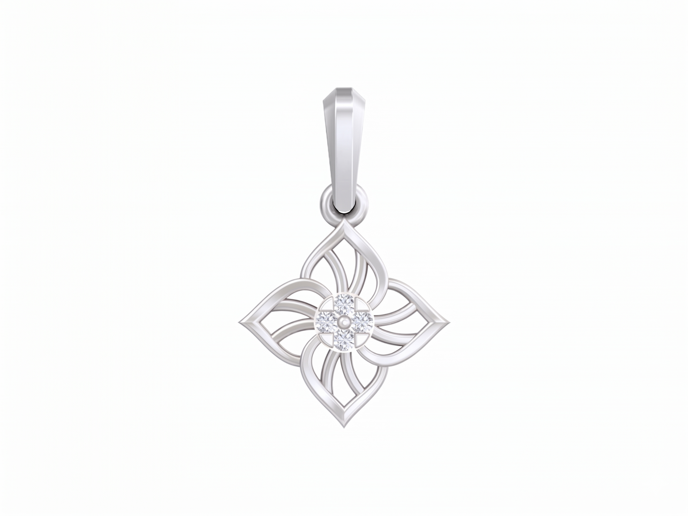 Gold & Diamond Floral Pendant KRB40214