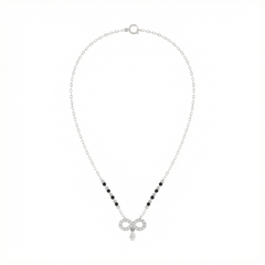 18K Gold & Diamond Beaded Mangalsutra For Women KRE90104