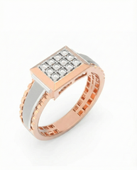 18K Gold & Diamond Engagement Ring For Men KRC60124