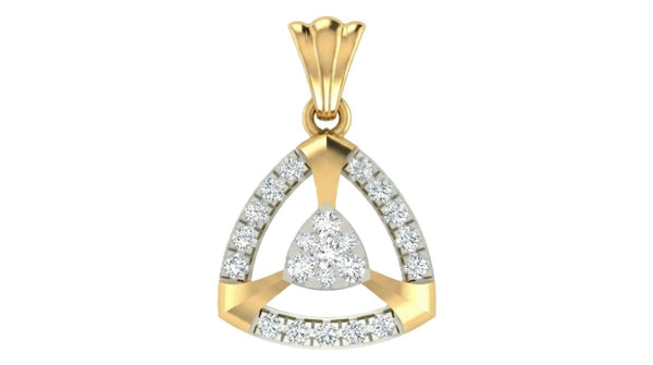 Elegant Gold & Diamond Partywear Pendant Set KRC40728