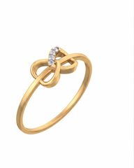 18K Gold & Diamond Dailywear Ring For Women KSK148
