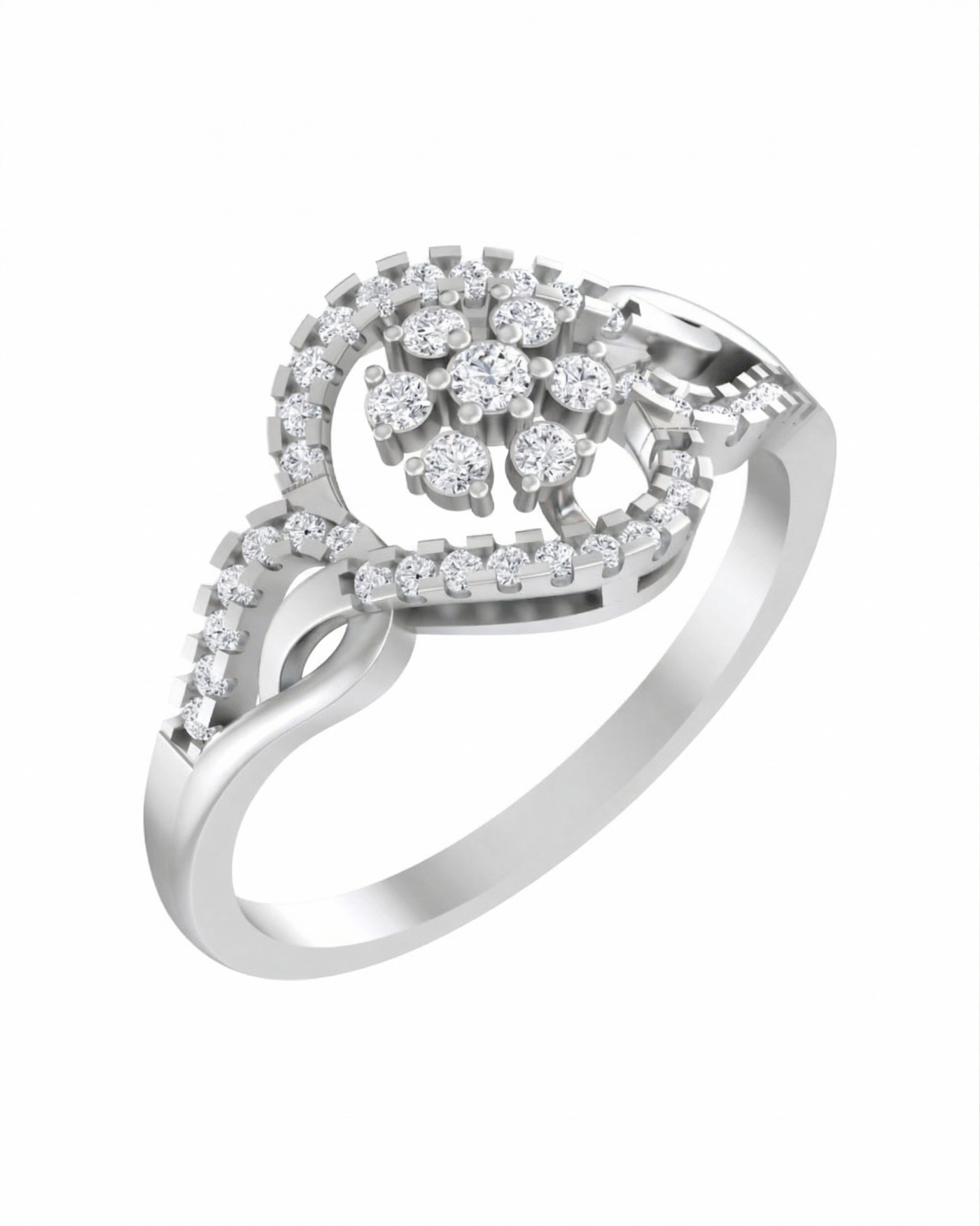 Gold & Diamond Cocktail Ring For Women KRC10598
