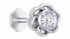 18K Gold & Diamond Stud Nose Pin KRC80150
