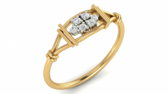 18K Gold & Diamond Dailywear Ring For Women KRA10578
