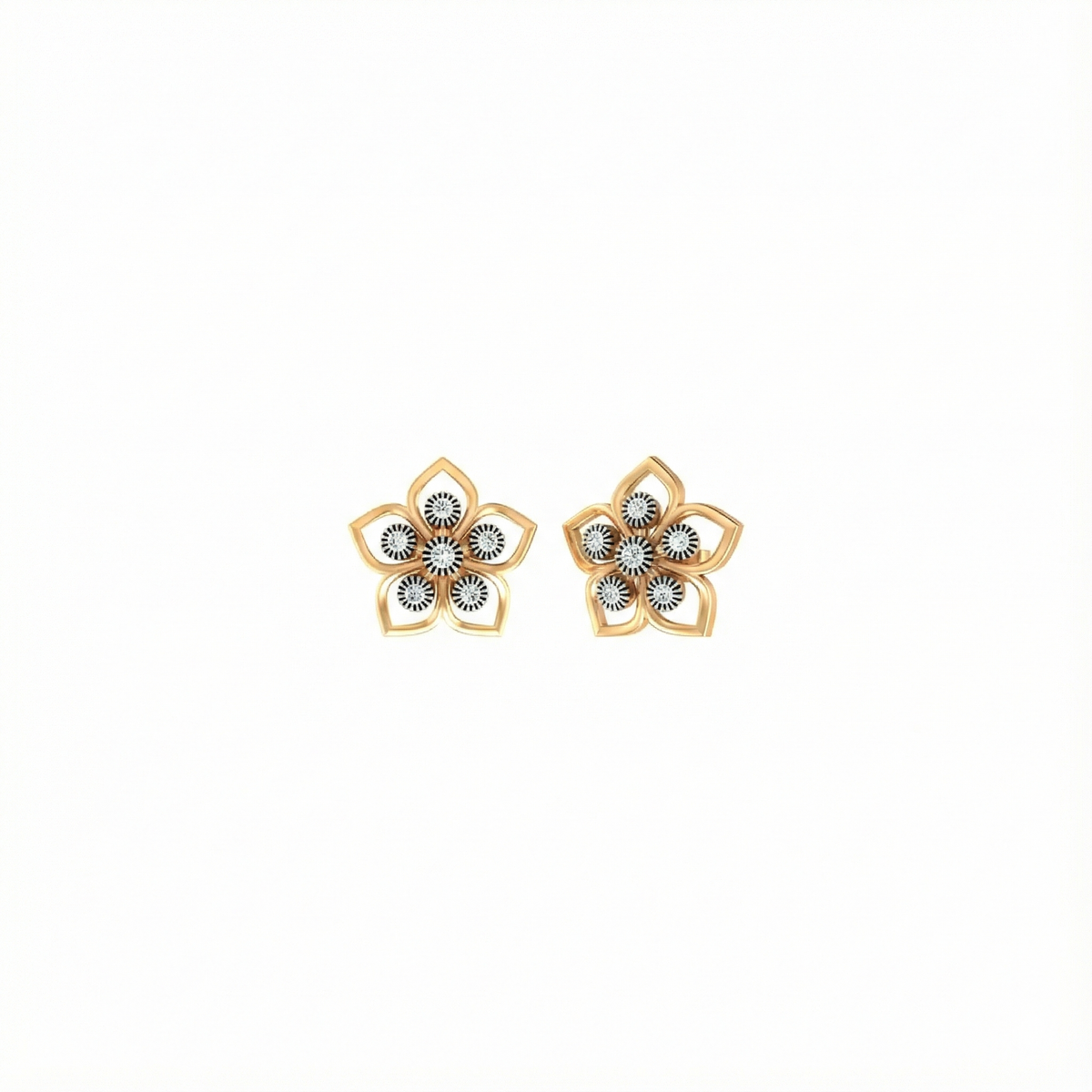 18K Gold & Diamond Women Engagement Earring KER-73