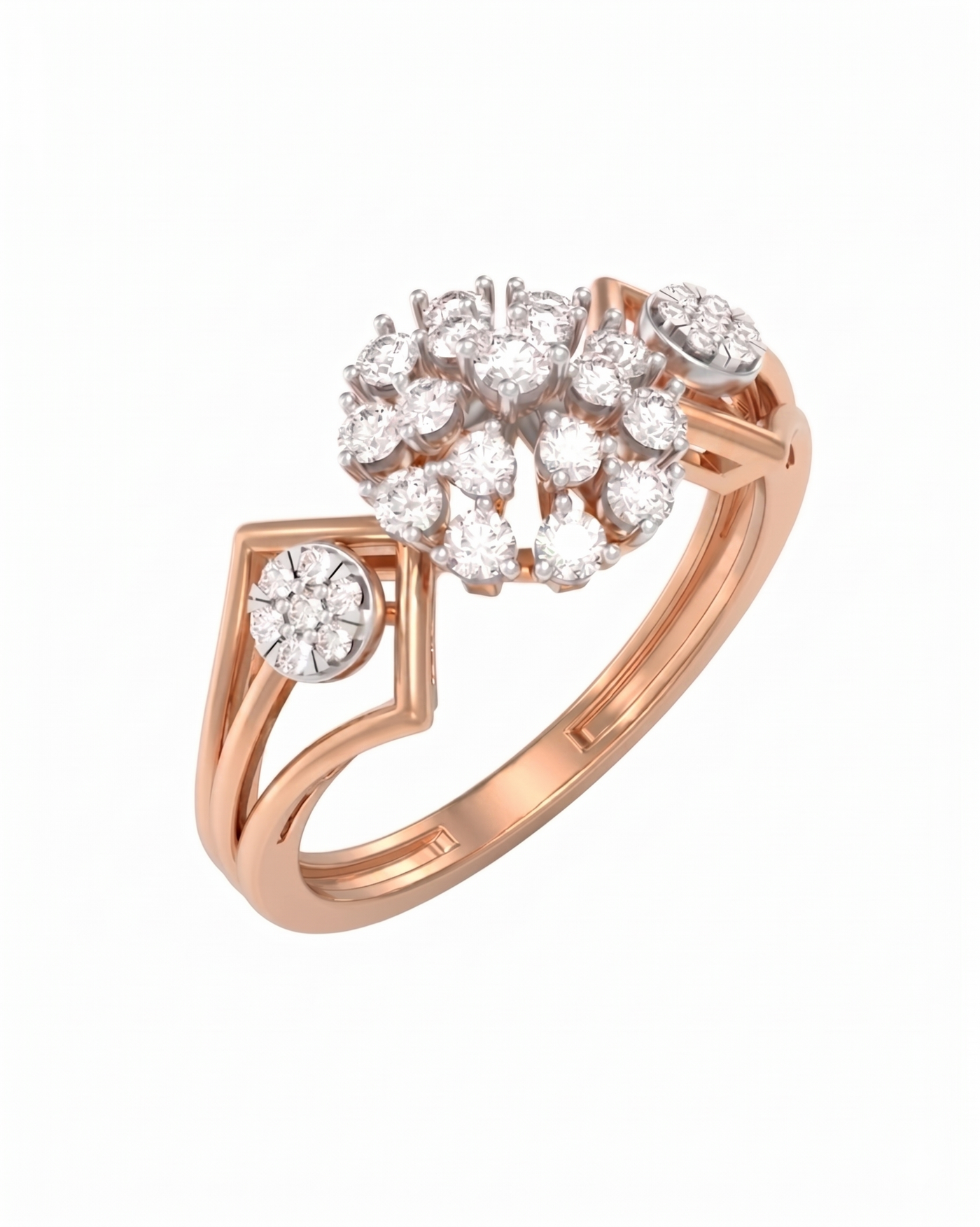 Gold & Diamond Engagement Ring For Women KRC10901