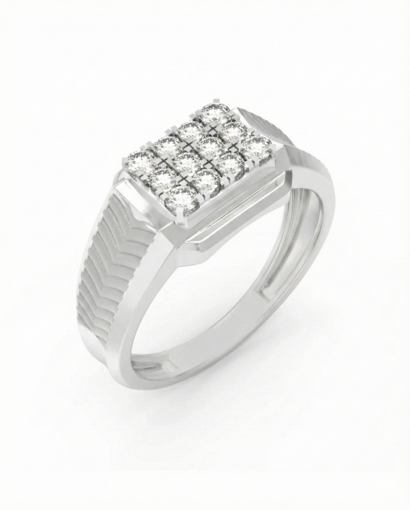 Gold & Diamond Band Ring For Men KRC20260