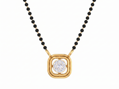 Gold & Diamond Beaded Mangalsutra For Women KRB50034