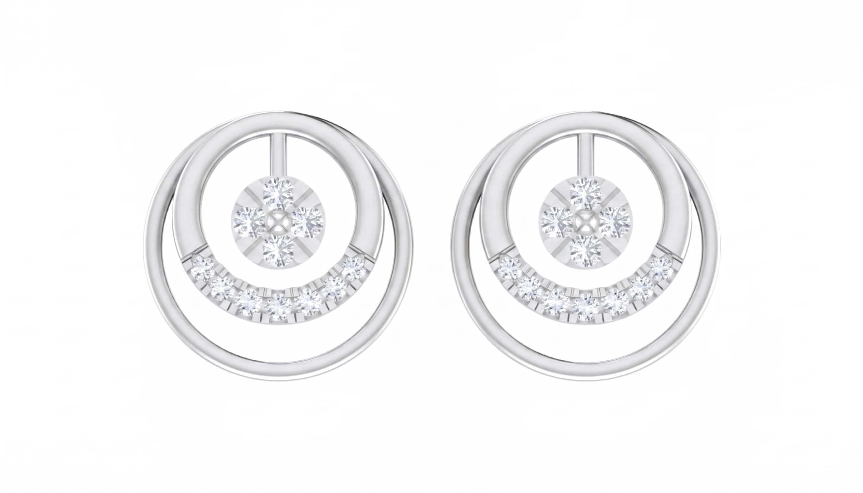 White Gold Diamond Earring | under 40k 