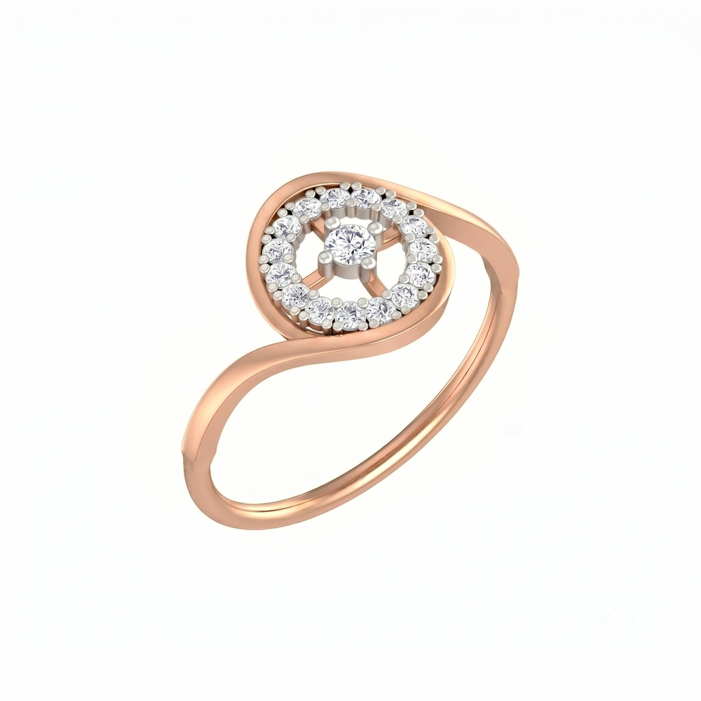 Gold & Diamond Ring For Women KRB10192