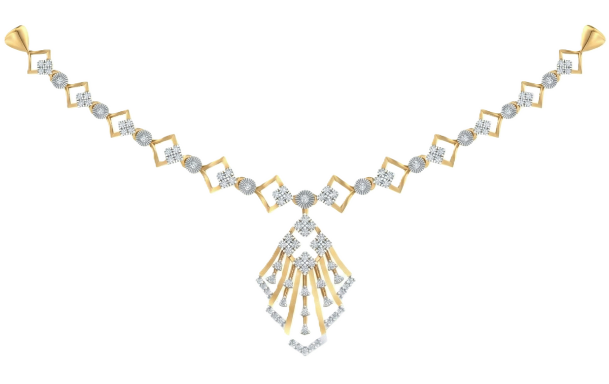 14K Gold & Diamond Dailywear Necklace Set KRB44103N
