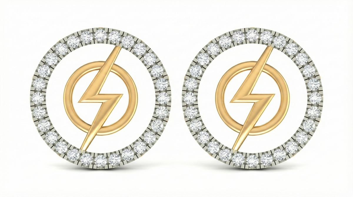 18K Gold & Diamond Women Stud Earring KRA40032E