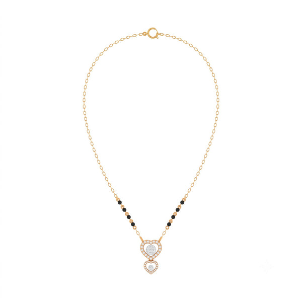 Gold & Diamond Heart Women Mangalsutra | KRC50126 | Kesav Diamond
