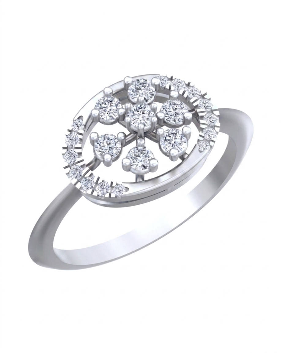Gold & Diamond Engagement Ring For Women KRC10787