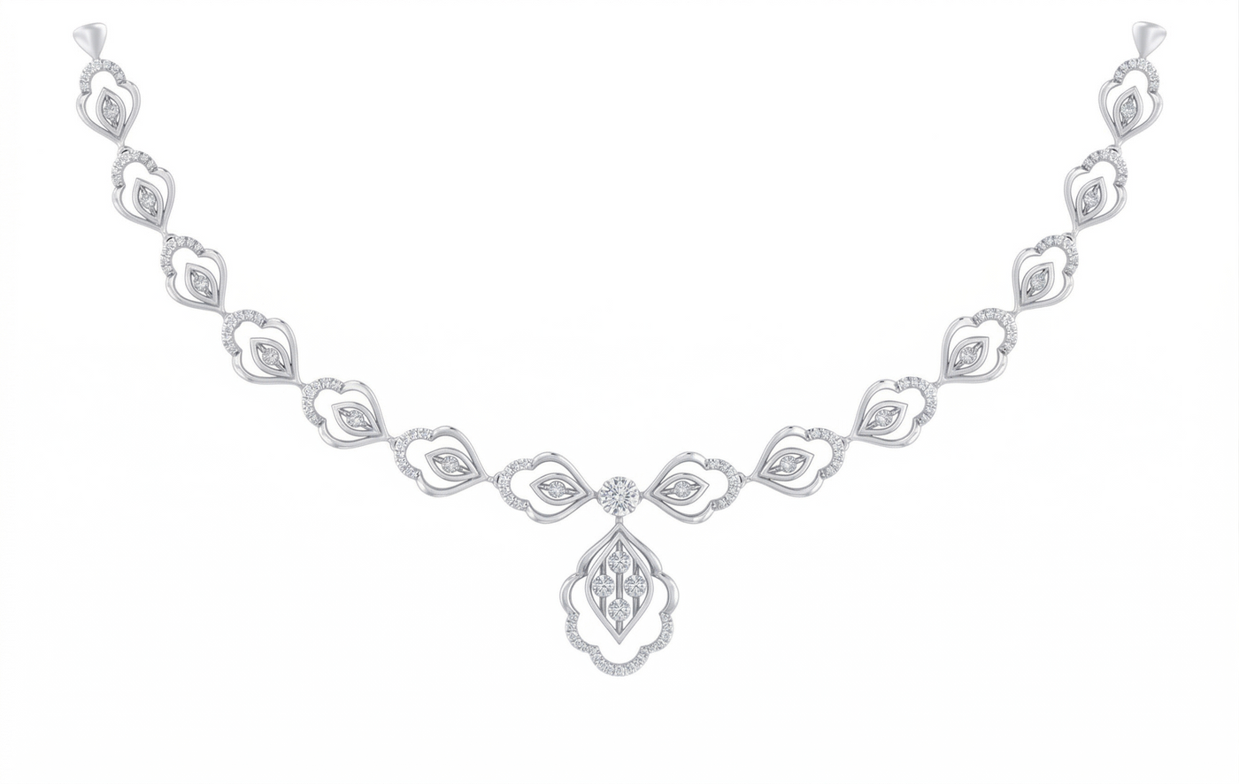 Gold & Diamond Dailywear Necklace Set KRC60093