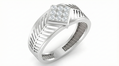 18K Gold & Diamond Engagement Ring For Men KRA60290