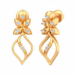 14K Gold & Diamond Women Dangler Earring KRB44061E