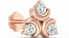 18K Gold & Diamond Stud Nose Pin KRA50100